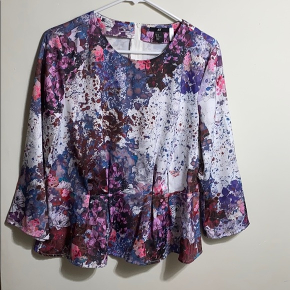 H&m Multicolour Floral Blouse - Picture 1 of 12